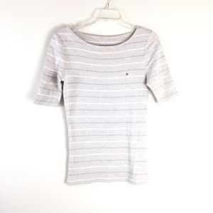 Tommy Hilfiger Striped  Short Sleeve Tee Shirt
